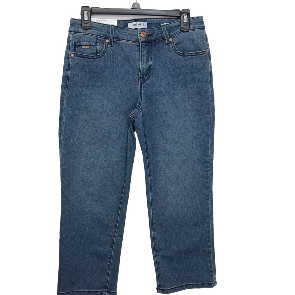 NINE WEST JEANS CHRYSTIE CAPRI DENIM  SIZE 4 NEW‎ WITH TAG